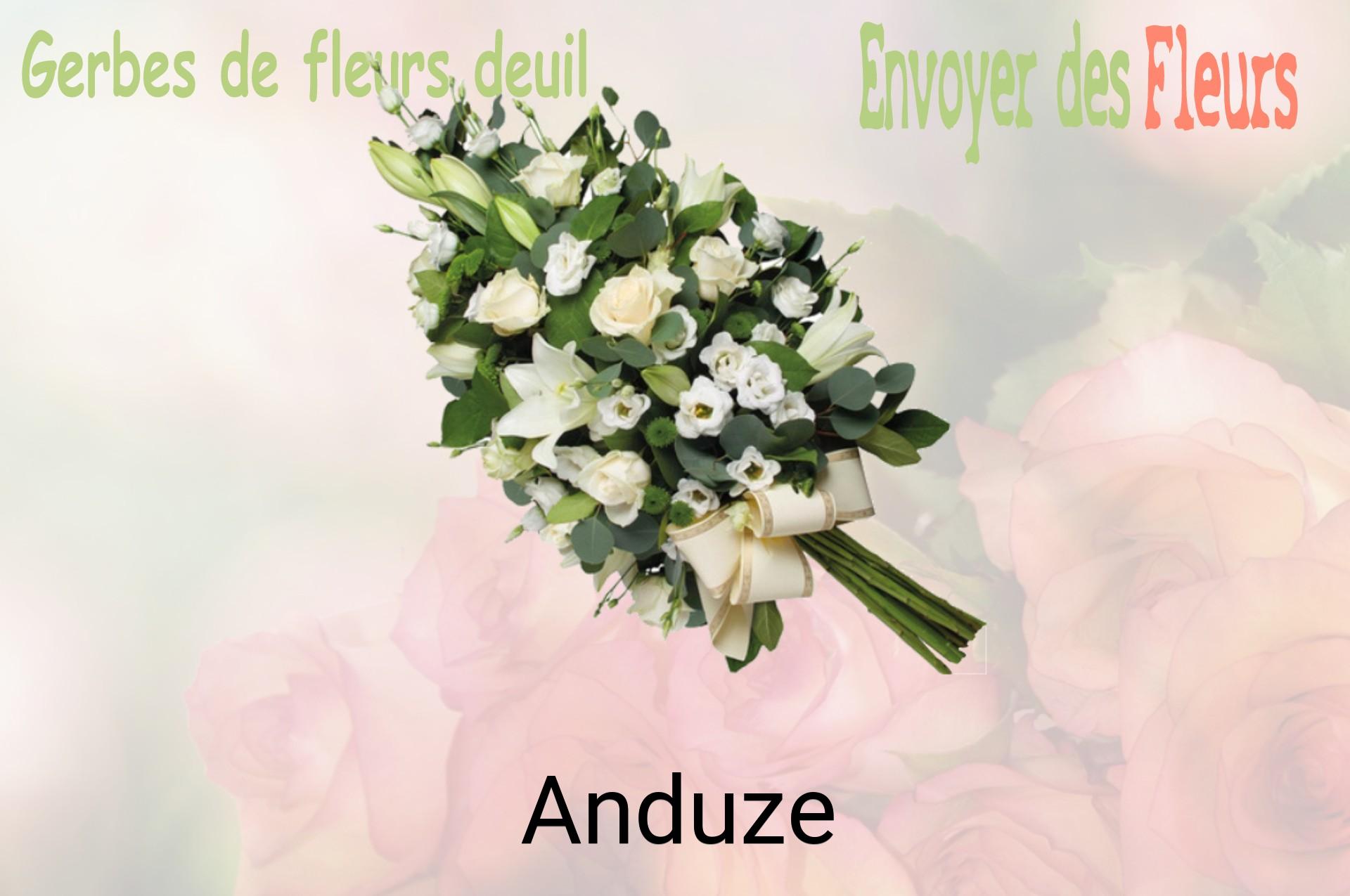 Gerbe de fleurs de deuil livrée à Anduze